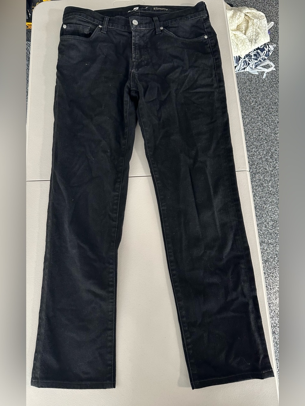 Slimmy 7 for all mankind Straight Black Jeans